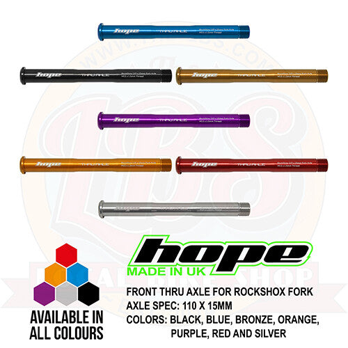 Bicycle Thru Axle for Fox, Rockshox, Ohlins 110x15mm Boost - All Variants