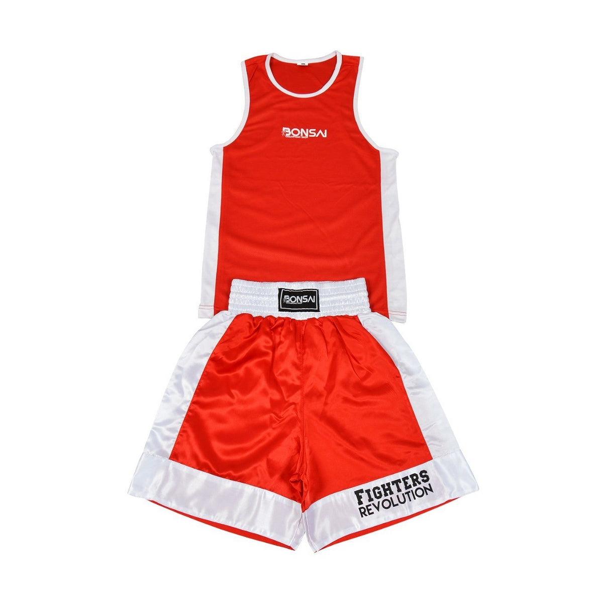 Kids Boxing Shorts & Top Set - 2-Piece Satin Martial Arts Training Outfit