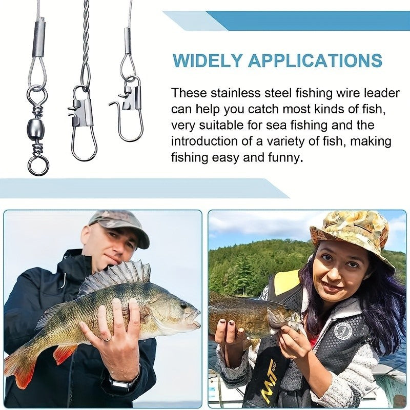 High Low Fishing Rig 100pcs Stainless Steel Leader Set for Saltwater & Freshwater