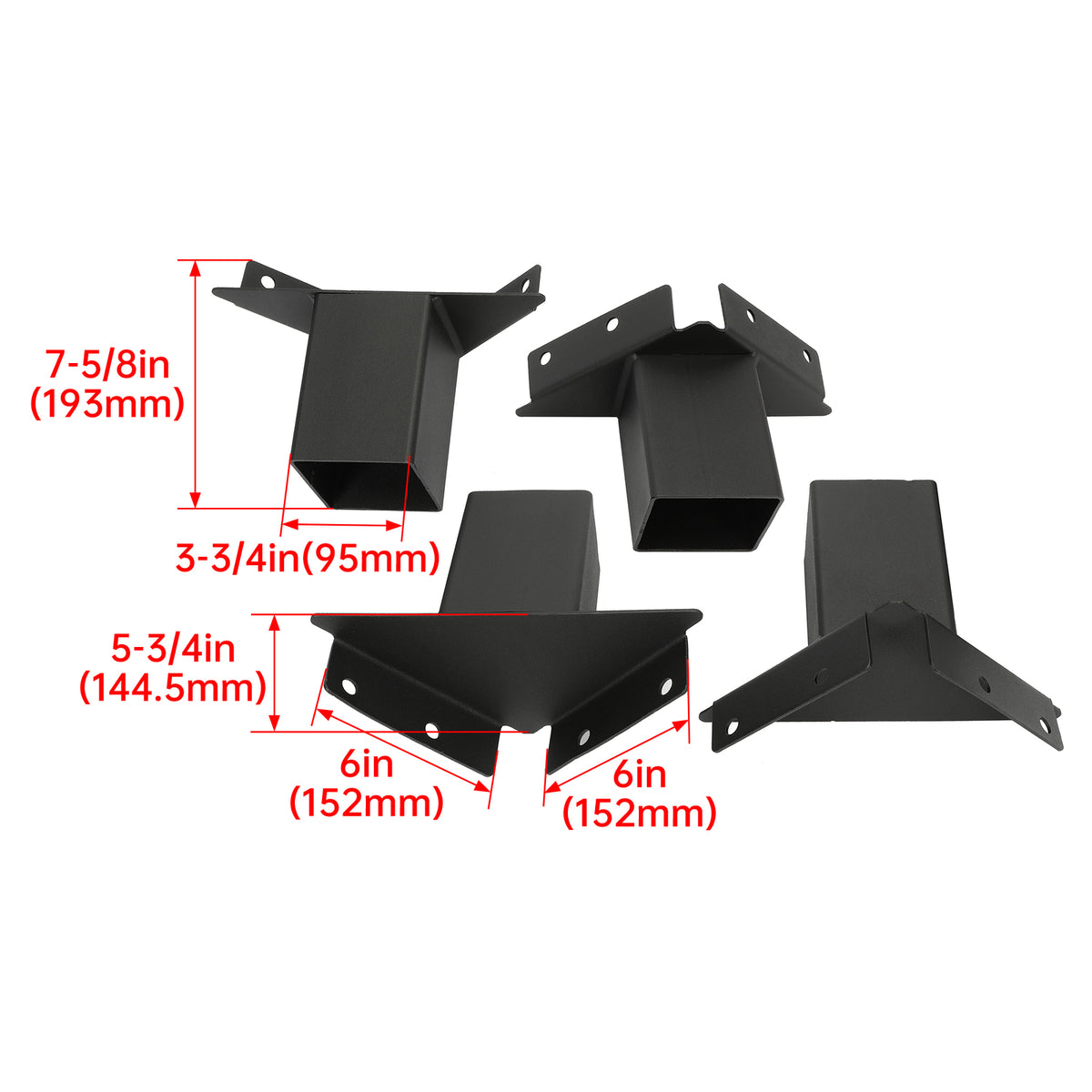 Heavy Duty Deer Elevator Brackets 4 Pack - Powder Coated Steel for Tree Stands