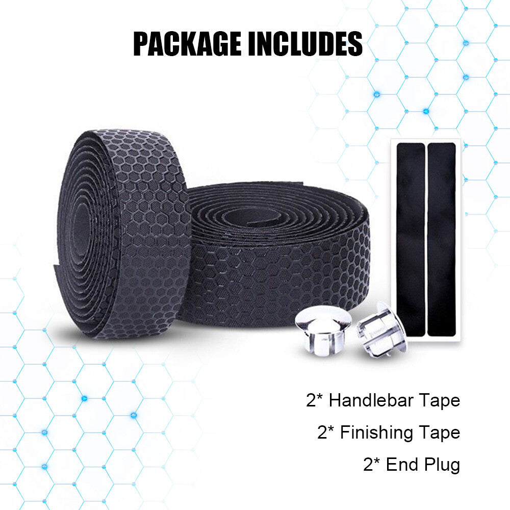 2PCS Bicycle Handlebar Tape Non-Slip Road Cycling Grip Wrap Outdoor Sport
