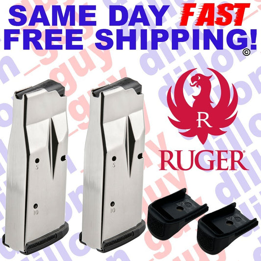 2 Pack Ruger MAX-9 9mm 10-Round OEM Magazines with Extensions