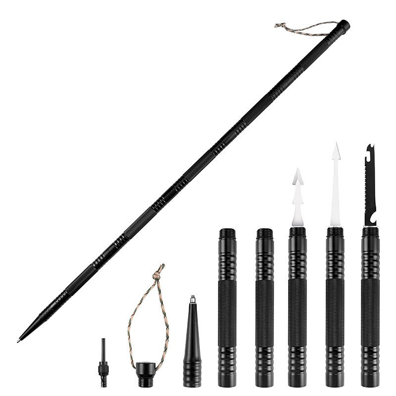 Multi-Functional Collapsible Hiking Pole with Emergency Whistle & Compass