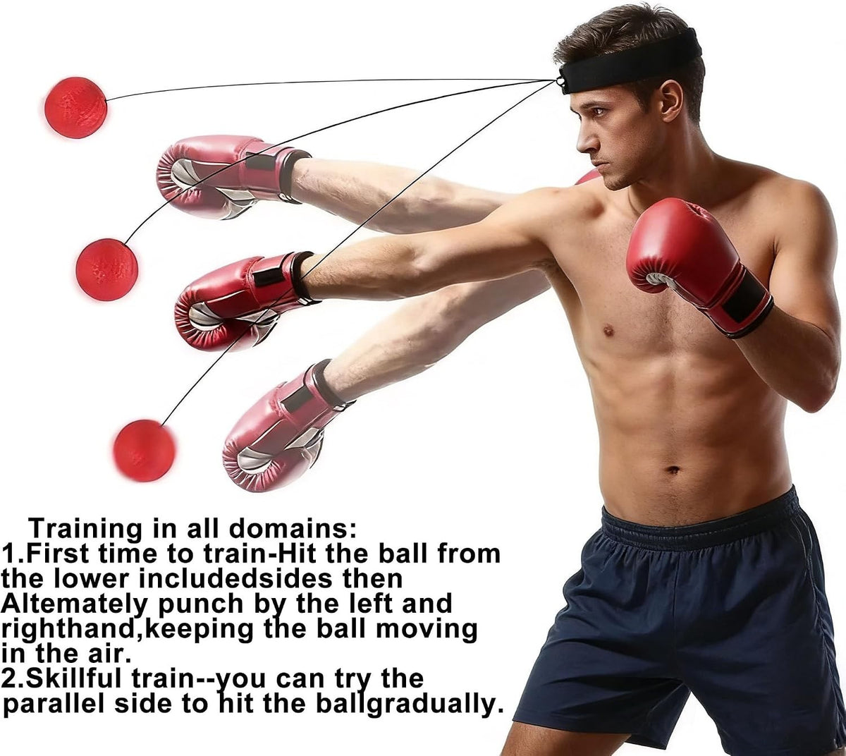 Boxing Reflex Ball with Adjustable Headband Speed Training Equipment