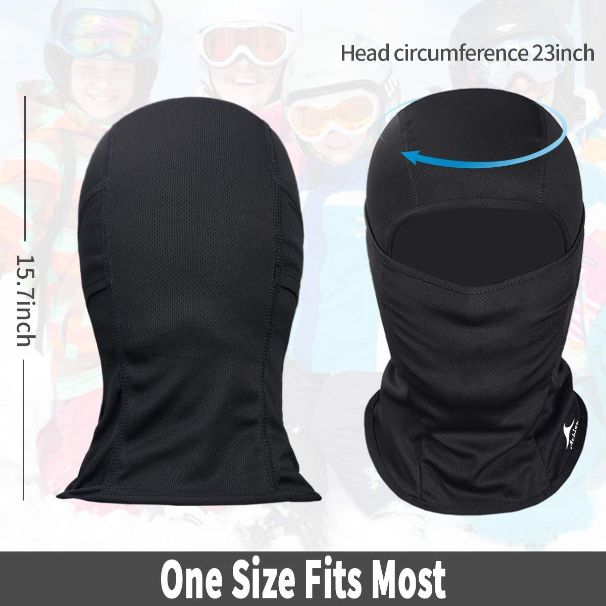 Lightweight UV Ski Mask for Men and Women - Face Cover for Cold & Sun Protection