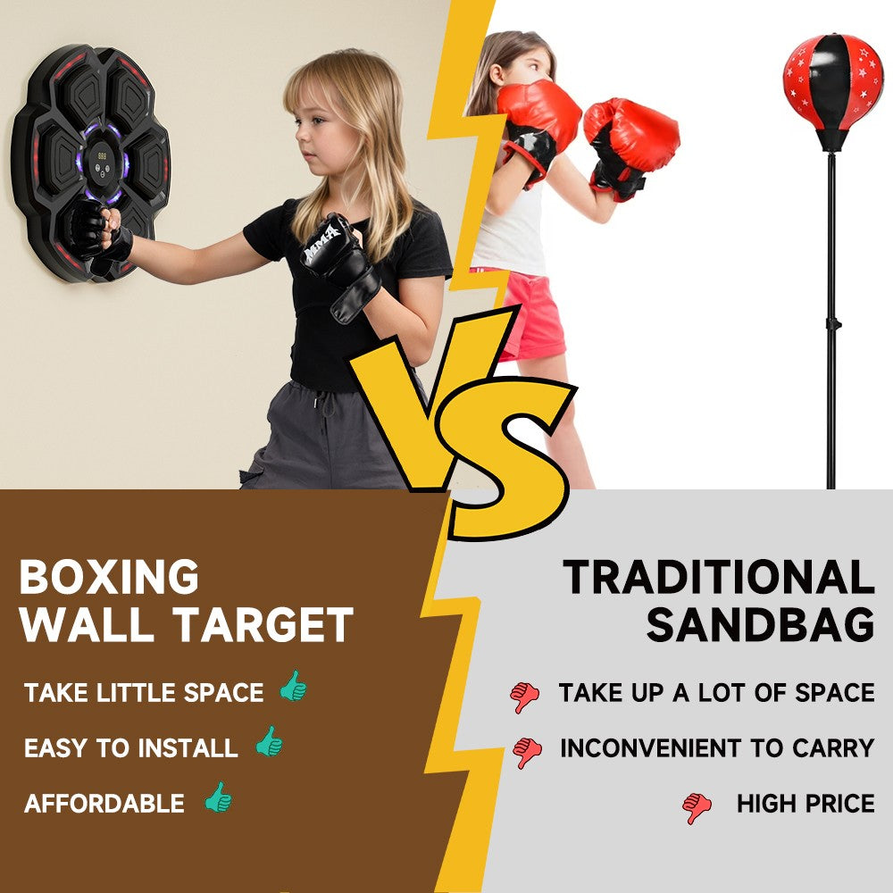 Bluetooth Wall-Mounted Boxing Machine with Reflex Training for Adults & Kids