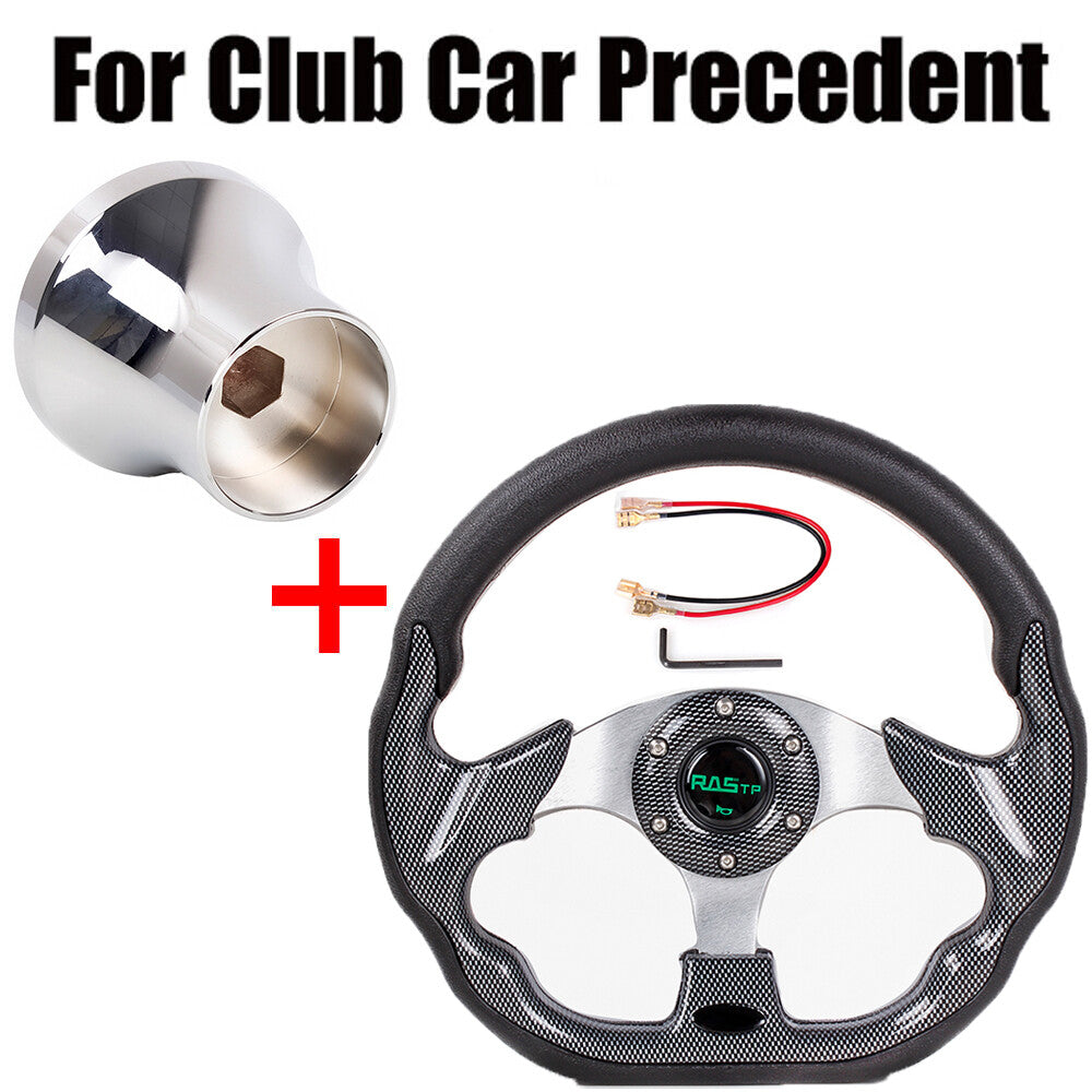 Golf Cart Steering Wheel with Hub Adapter for EZGO Yamaha Club Car