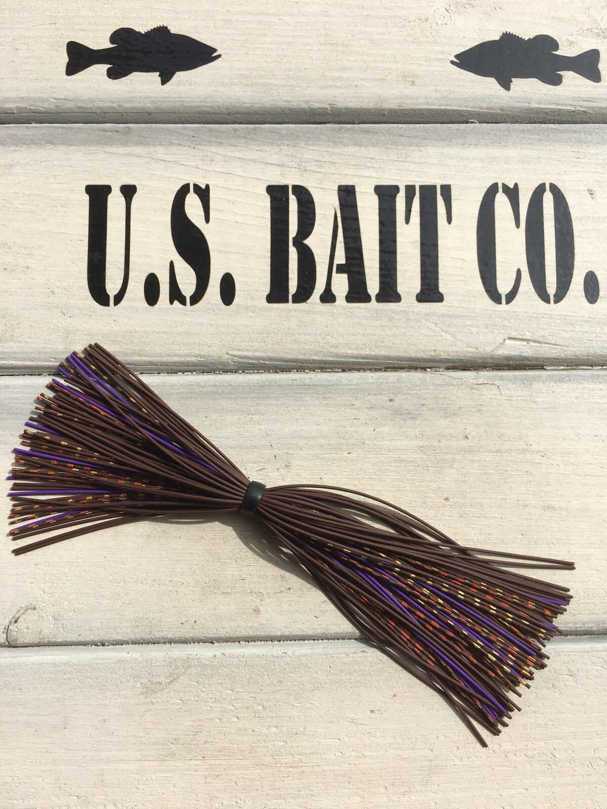 Bass Jig Skirts Living Rubber Lot of 10 - Brown Purple Craw Colors for Fishing