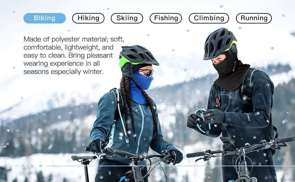 Unisex Breathable Ski Face Mask with UV Protection - Multiple Colors