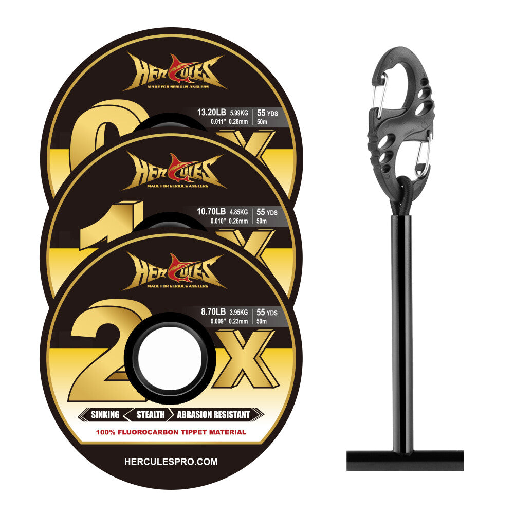 Fly Fishing Tippet Line Fluorocarbon & Nylon Spools - Multiple Sizes