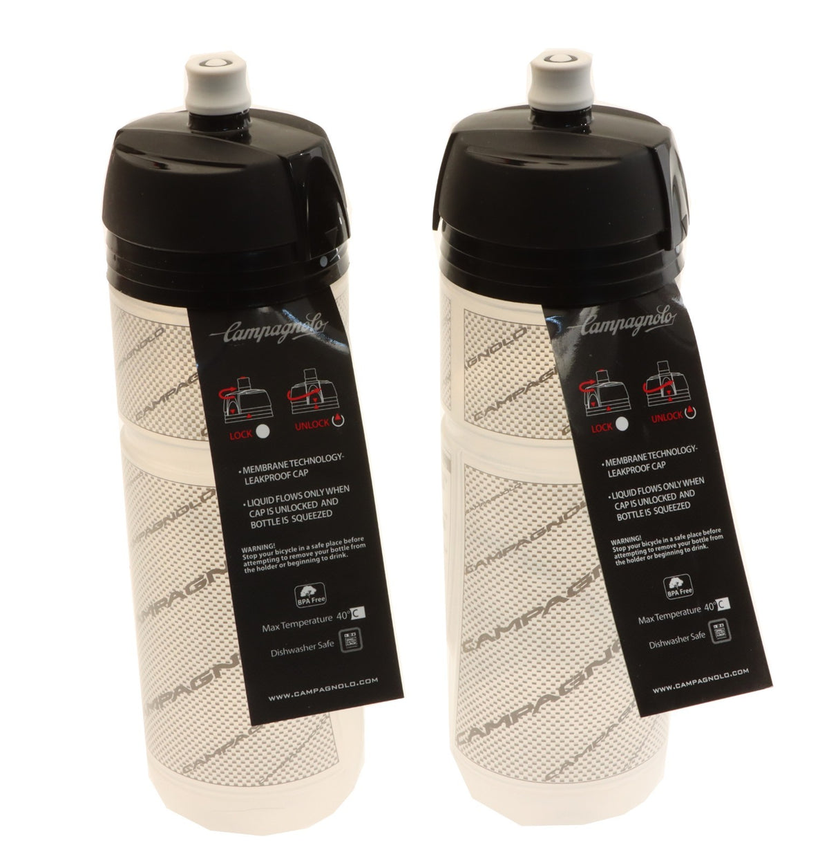 2 Pack 750ml Leakproof Water Bottles - Clear BPA-Free Cycling Hydration