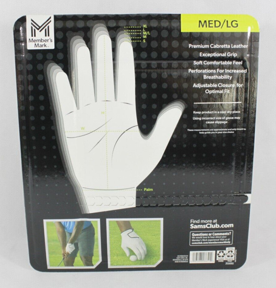 Premium Cabretta Leather Left Hand Golf Glove Set – Flexible, Moisture-Wicking, Durable