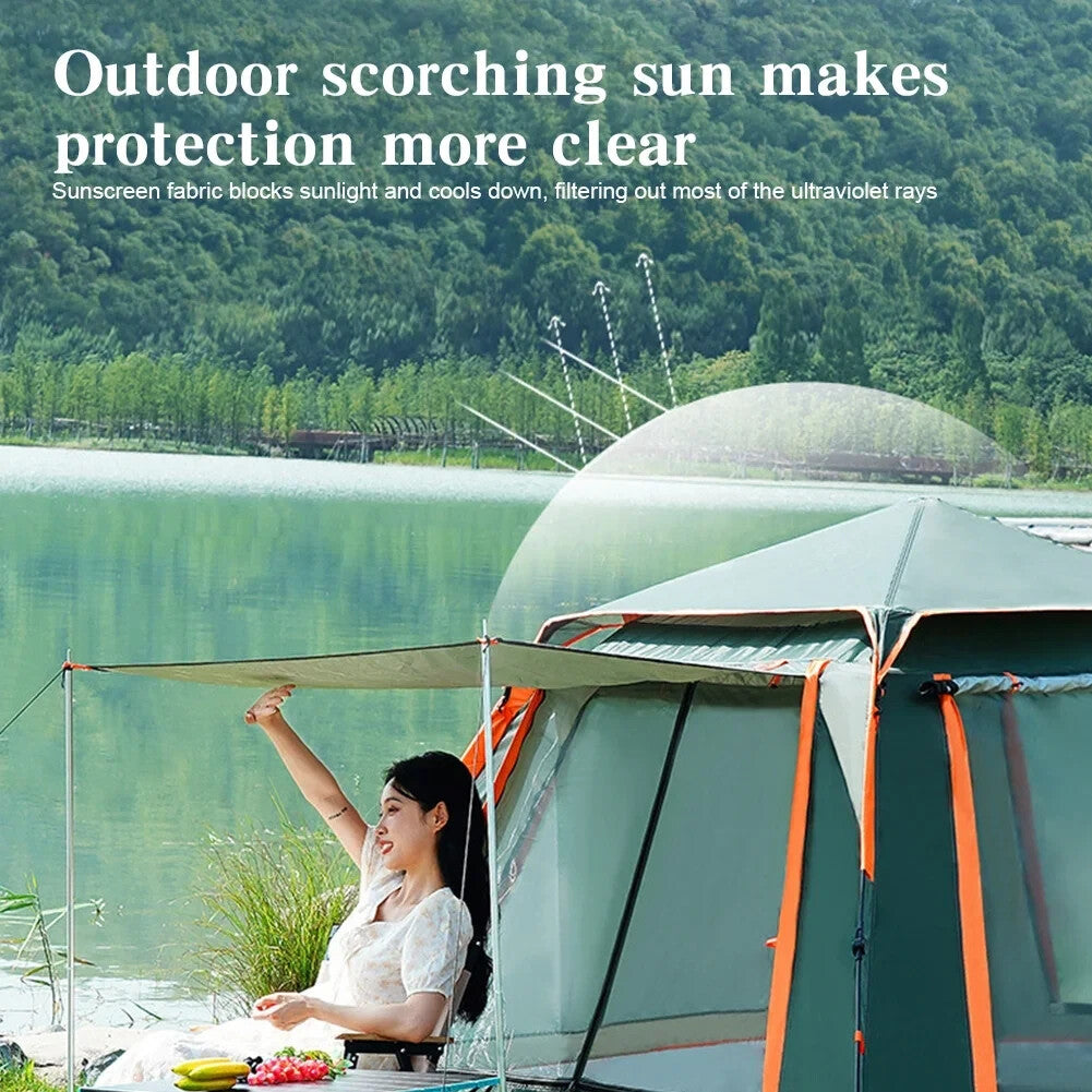 Pop Up Waterproof Family Tent 3-4 Person Instant Setup Camping Tent