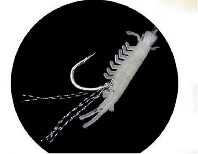 Glow in Dark Shrimp Fishing Rigs Set with 5 Hooks - Size 16