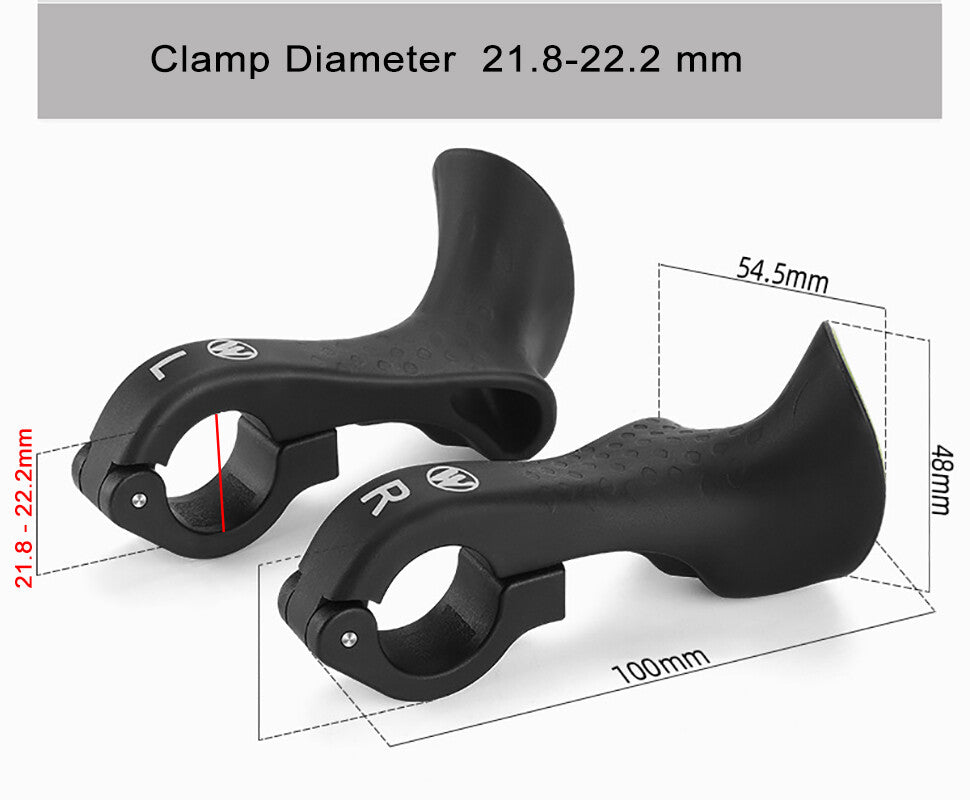 Mountain Bike Inner Handlebar Ends - Ergonomic Bar Ends for 22.2mm Bars