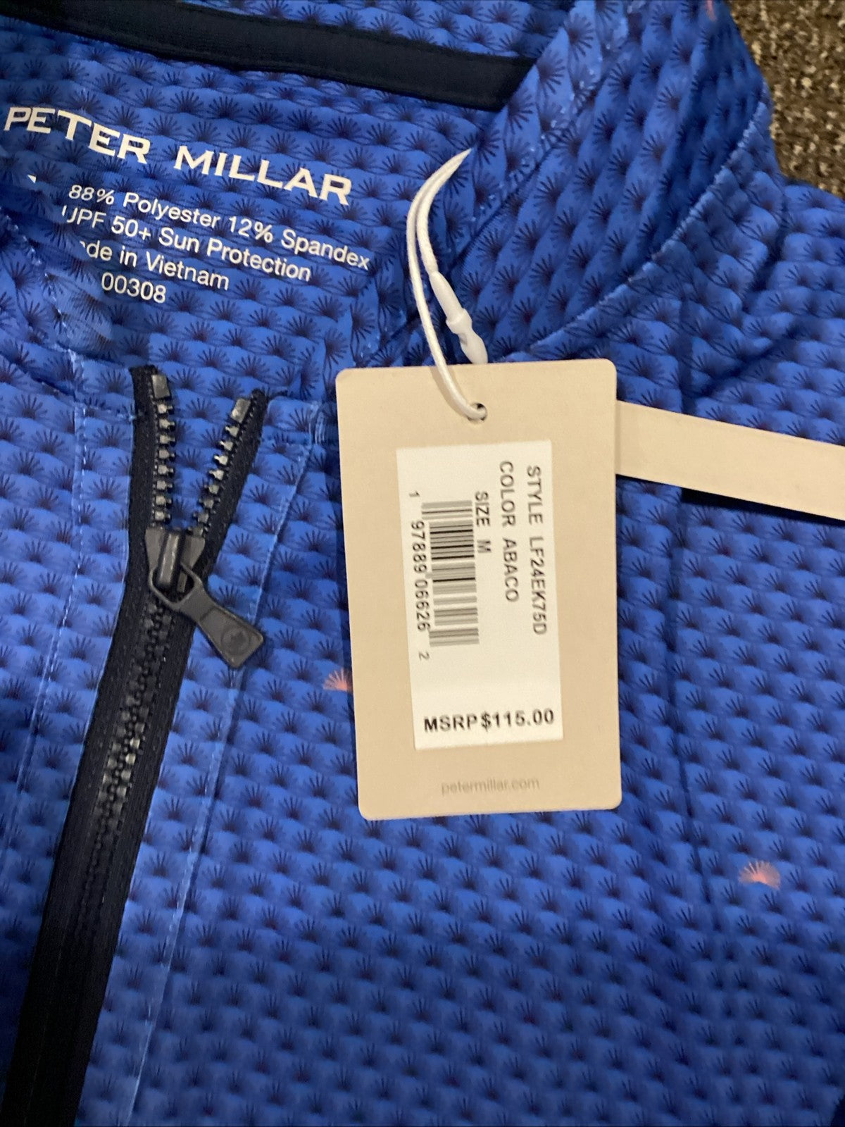 Peter Millar Women's Quarter Zip Blue Golf & Casual Top - New