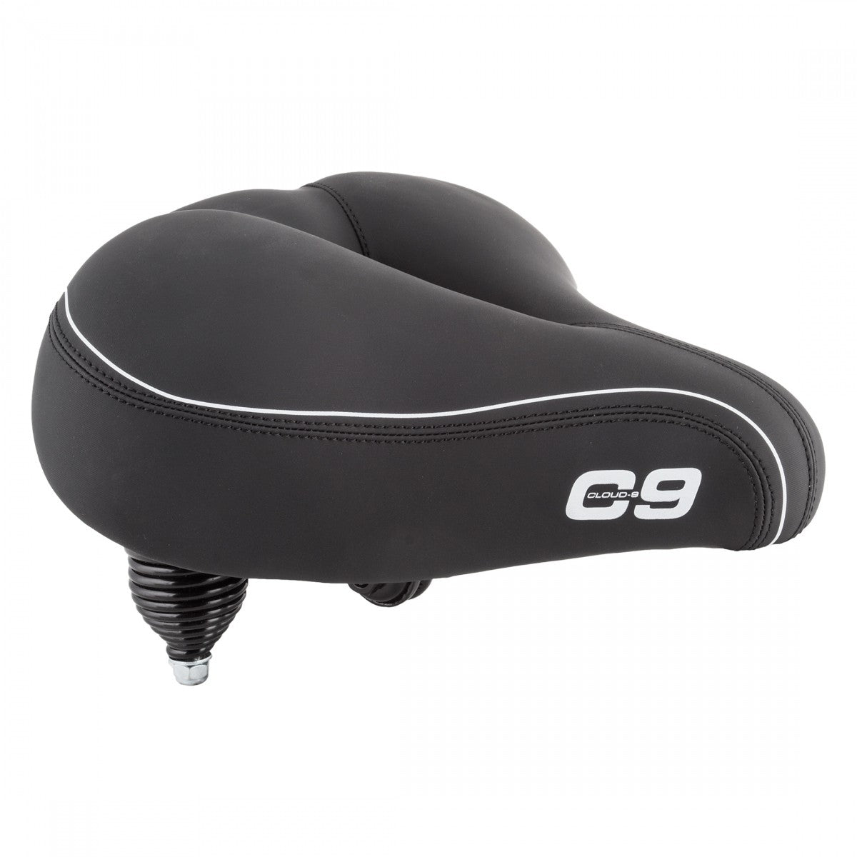 Unisex Bicycle Comfort Seat with Airflow Relief Channel Black - Cruiser