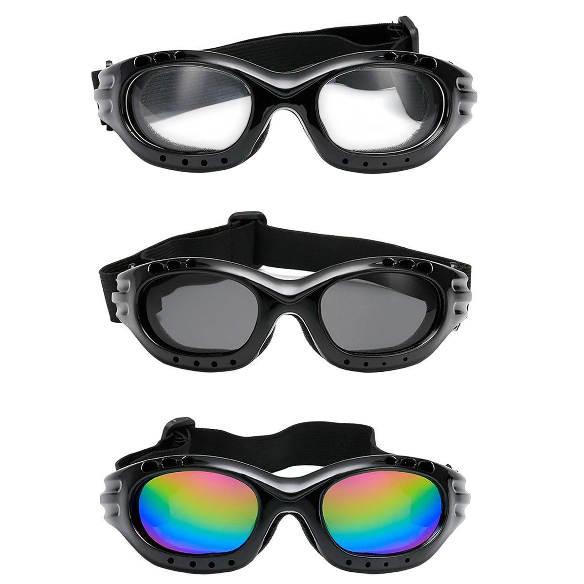 Cycling Skiing Riding Goggles Foam Padded UV400 Impact-Resistant Safety Glasses