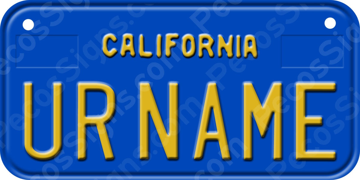 Custom Bicycle License Plate 6x3 Inch - UV Protected Flat Aluminum