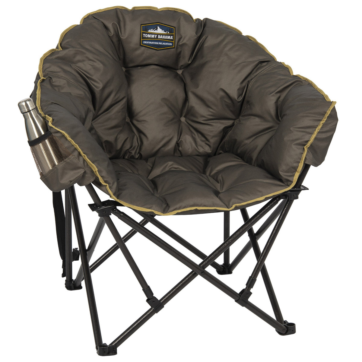 Portable Jumbo Padded Folding Camping Chair with Cup Holder - All Colors