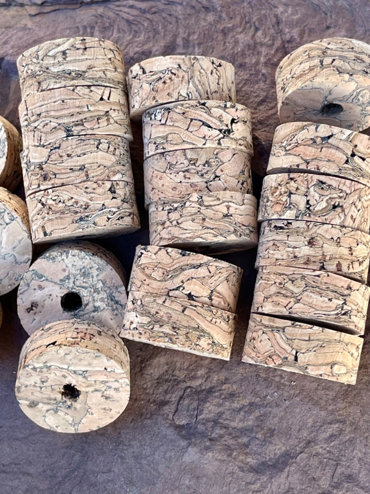 Cork Rings 36 River Burl Brown - Light, Durable Handle Components