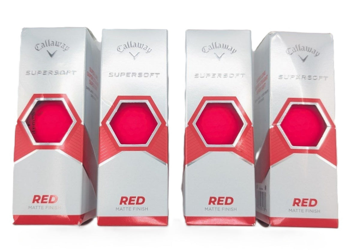 Callaway Supersoft Matte Finish Golf Balls 12-Pack Red - Long Distance & Soft Feel