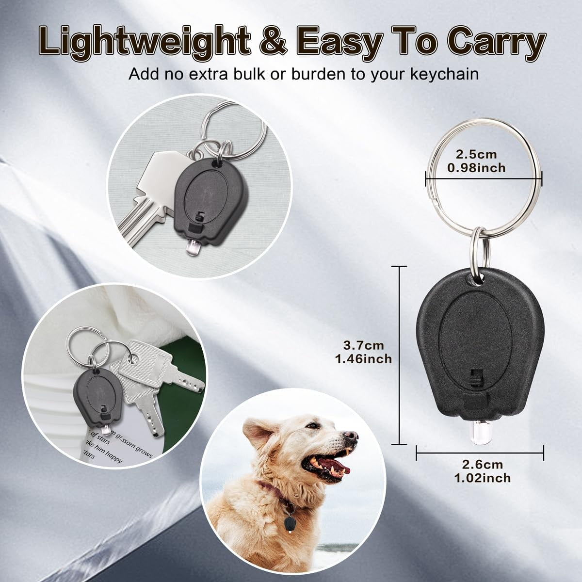 Mini LED Keychain Flashlight Pack of 6 - Portable Bright Emergency Light