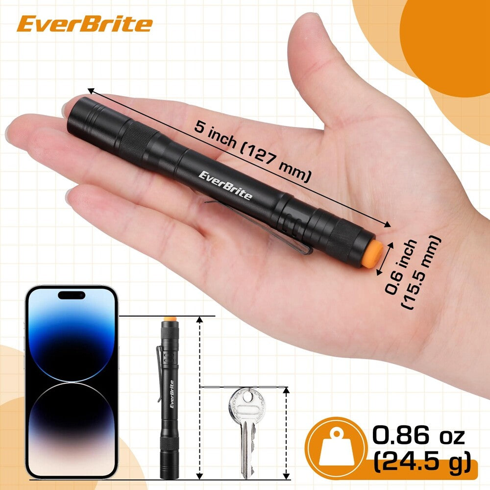 LED Pen Light Flashlight 4 Pack Aluminum Pocket Torch with Batteries