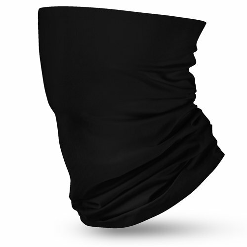Black Multi-Use Tube Scarf Bandana Face Mask for Outdoor Activities