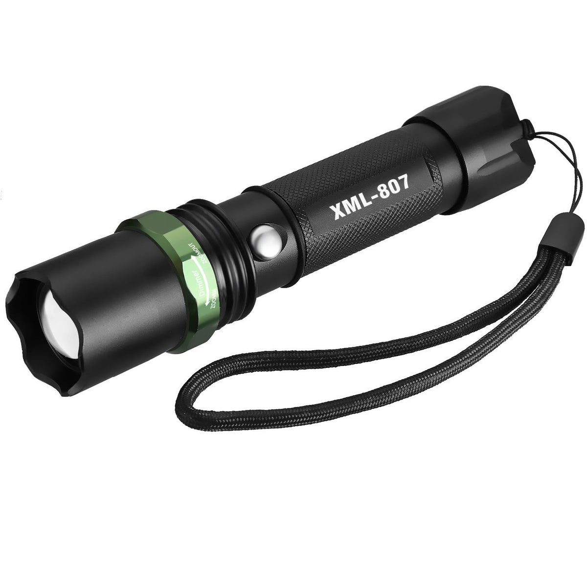 High Brightness LED Tactical Flashlight with Zoom Adjustable Focus