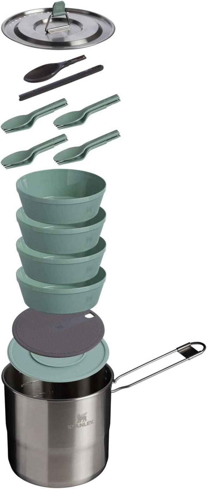 3 Qt Stainless Steel Locking Pot with Lid and Strainer for Cooking