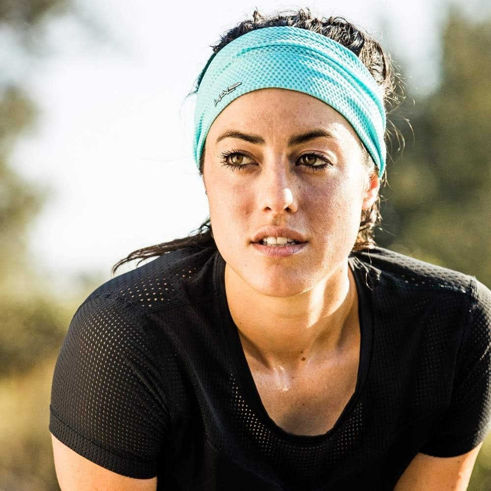Wide 4-Inch Pullover Sweatband for Sports & Fitness - Aqua