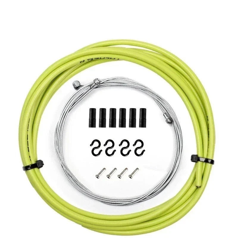 Universal Bicycle Brake & Shift Cable Kit - Multiple Colors, MTB & Road Bikes