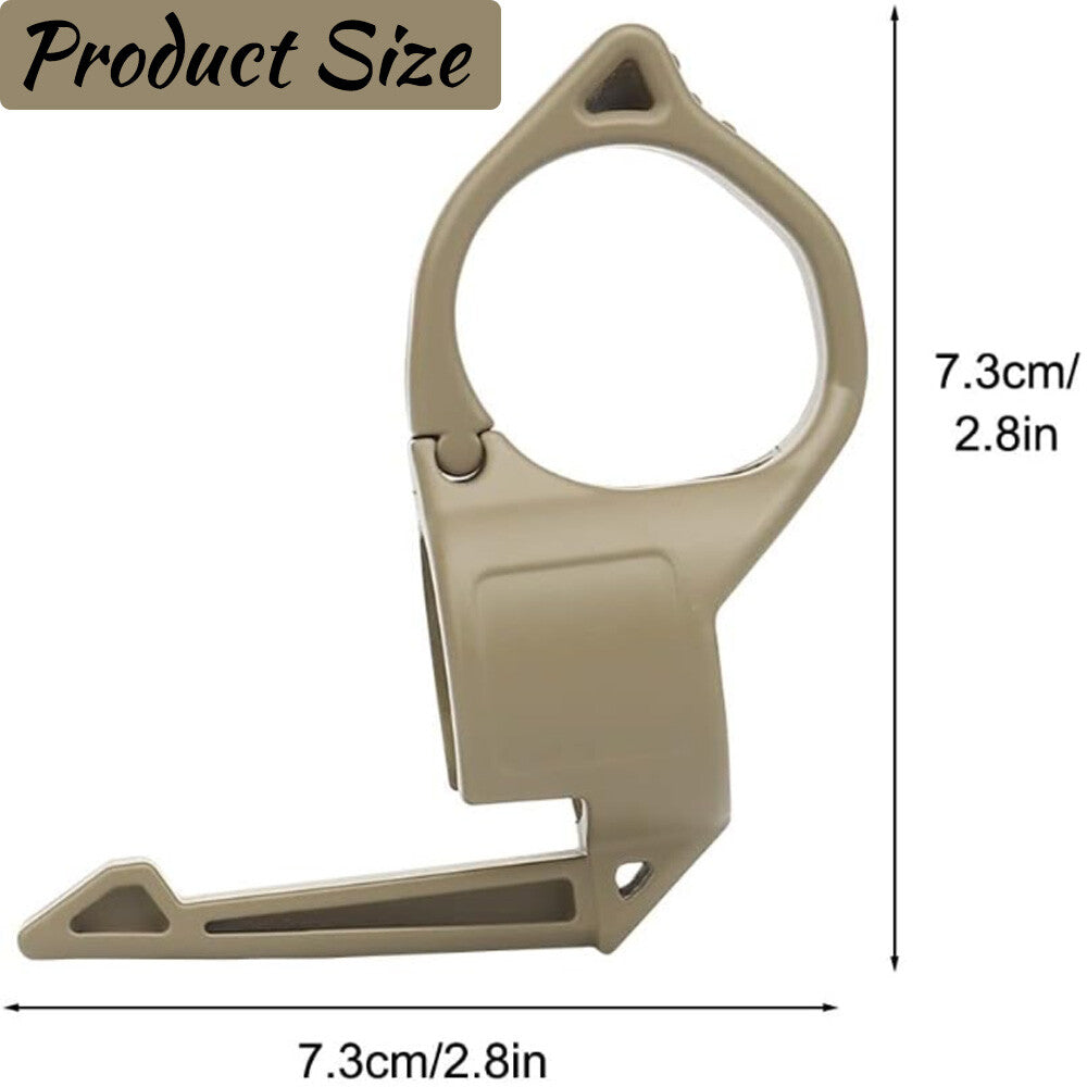 Tactical Flashlight Ring Holder with Clip for 1-Inch Flashlights, Portable and Durable