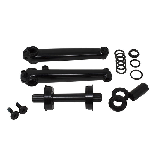Bicycle Crank Set 3PC CR-MO 175mm BMX MTB Bike Cranks Black