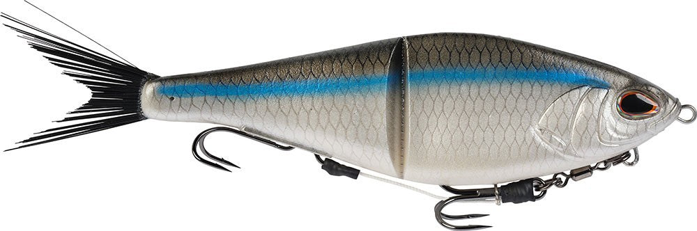 8-Inch Soft Glide Bass Bait with Hooks - Multiple Colors