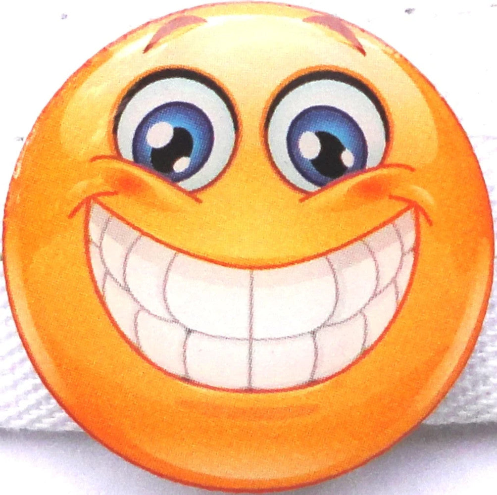 Golf Ball Marker with Smiley Face - Happy Golf Accessory, 1 Inch