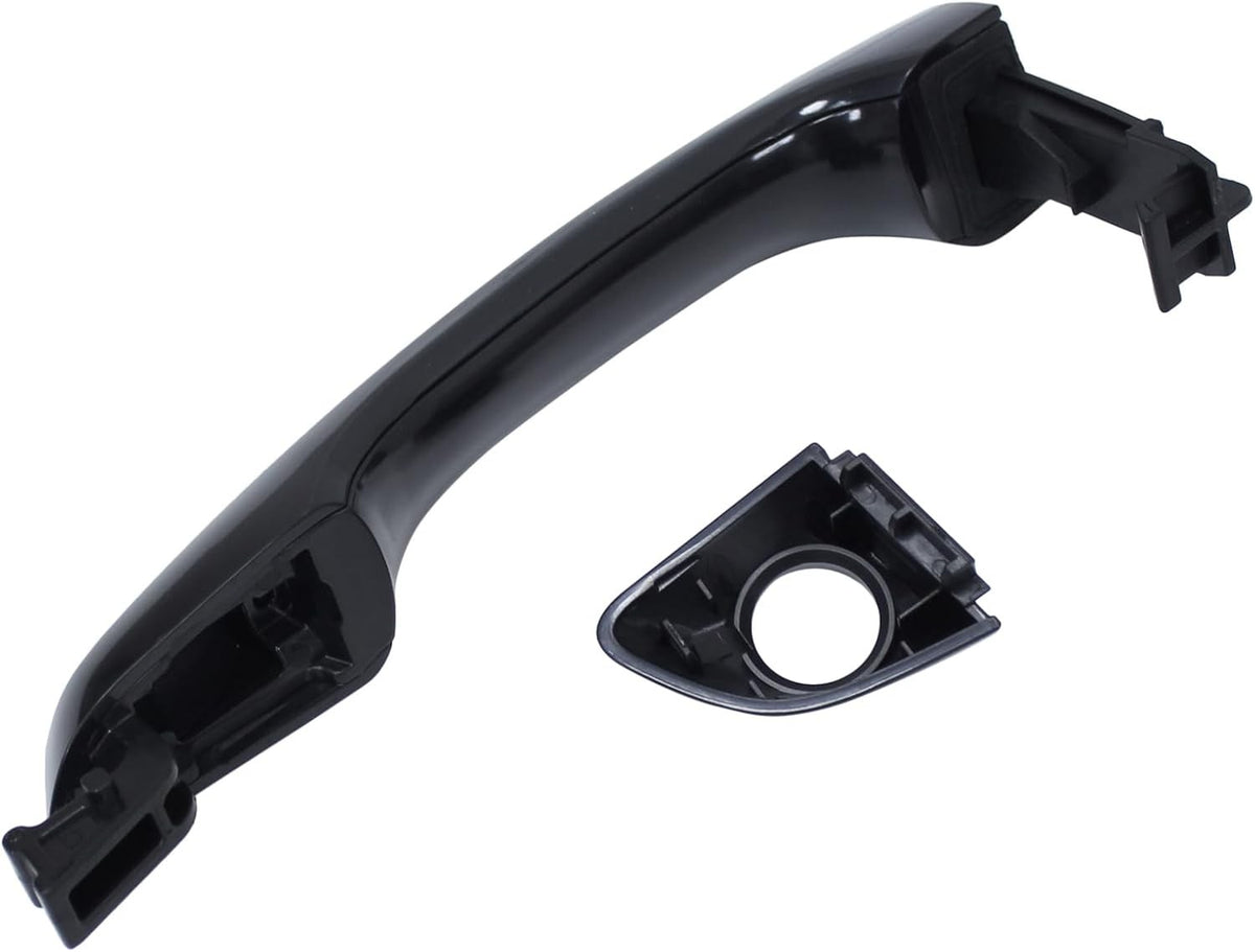 Front Left Black Exterior Door Handle and Lock Cylinder Kit for Hyundai Elantra