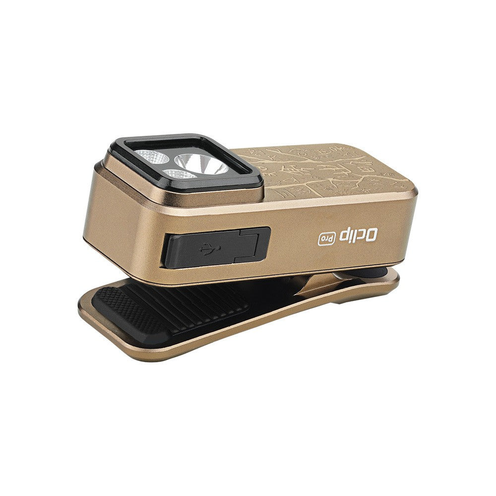 LED Clip-On Flashlight with Flood, Spot, Red Light - 500 Lumens
