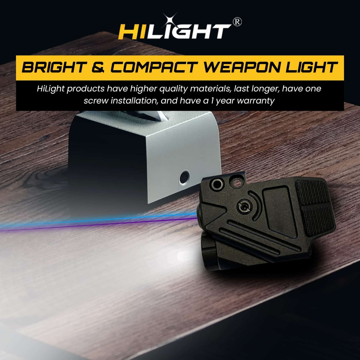 Tactical Dual Beam Laser Light for Handgun with 700 Lumens Flashlight - Purple/Blue