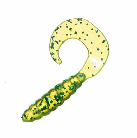 Artificial Soft Plastic Grubs for Fishing - 2 Inch, 100 Pack, Multiple Colors
