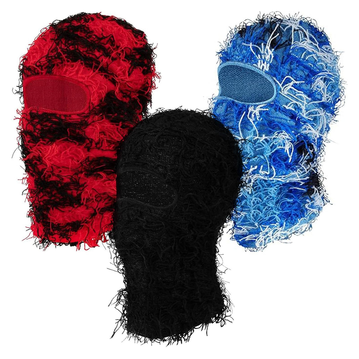 Distressed Full Face Ski Mask Balaclava for Winter Sports and Cosplay