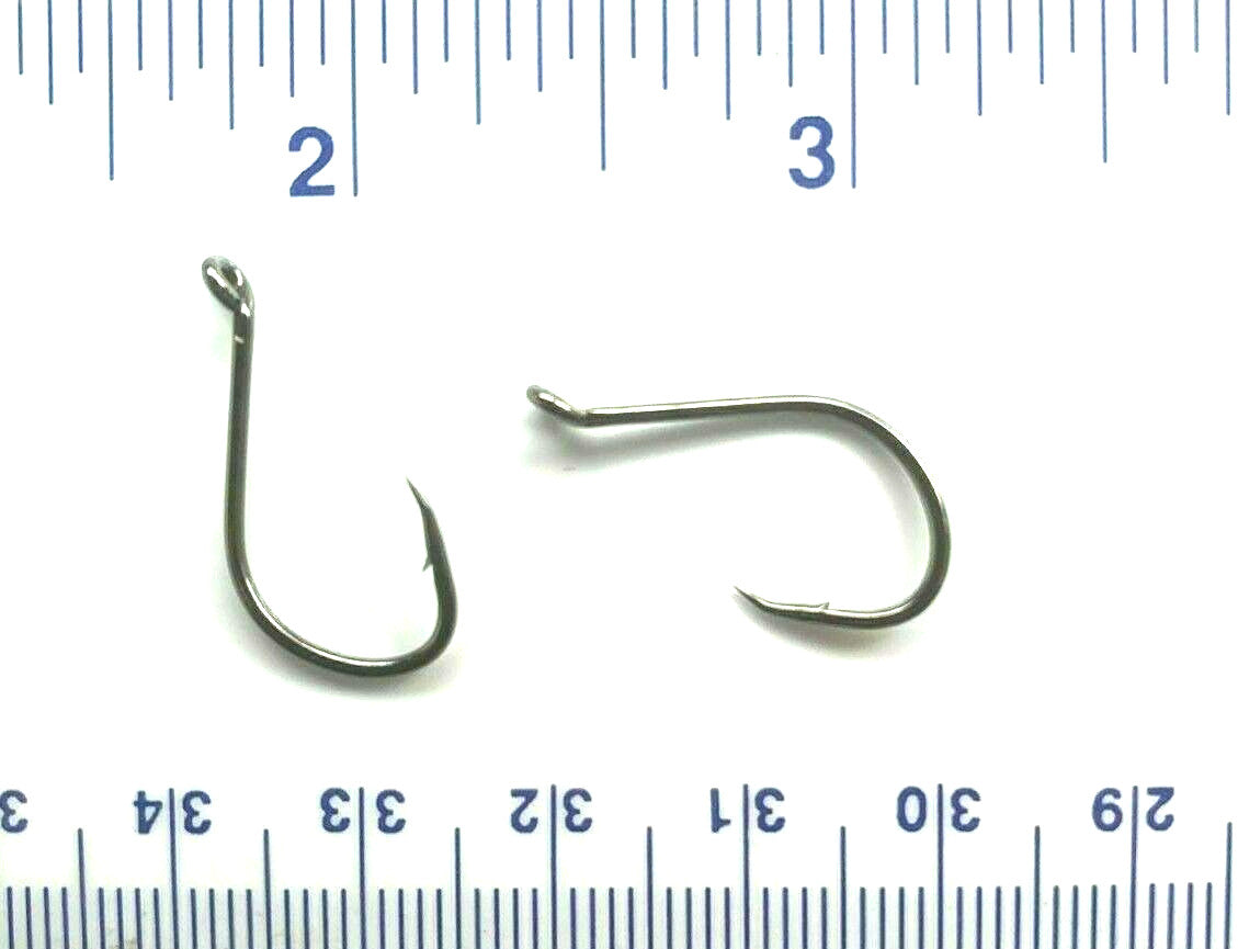 Super Strong Black Nickel Fishing Hooks Size 2 - 1000 Pack