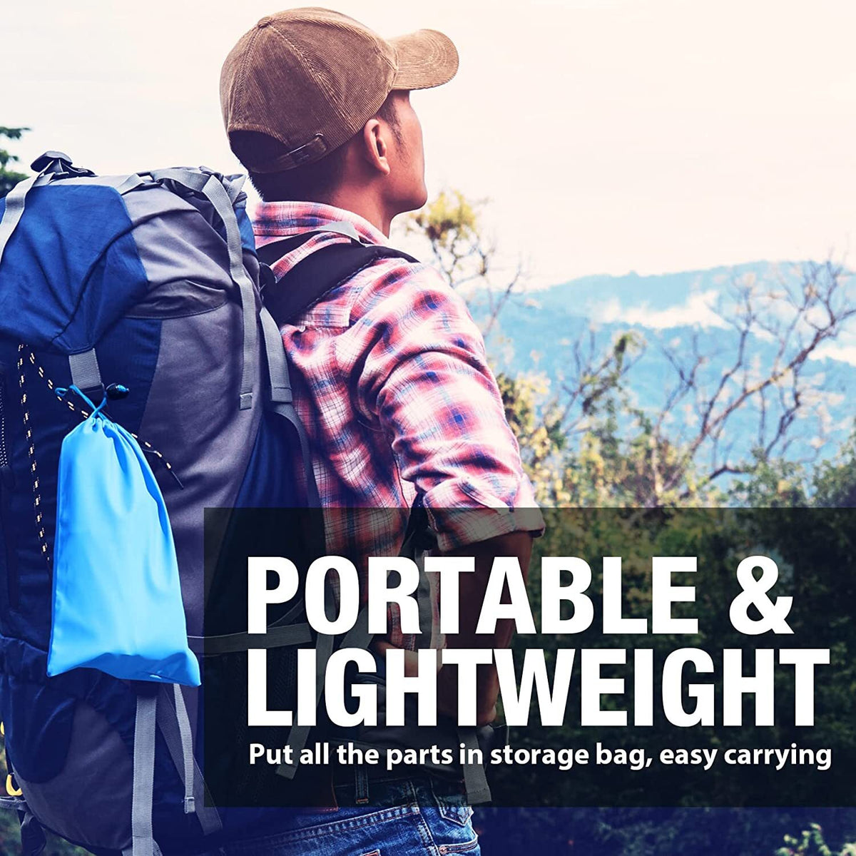 Gravity Water Filter Straw with 3L Water Bag - Portable Camping & Emergency Water Purifier