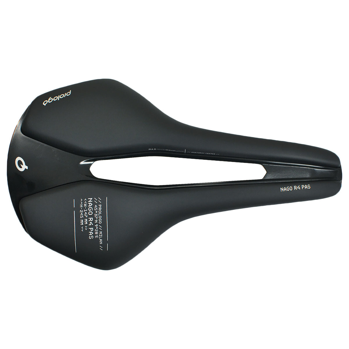 Prologo Nago R4 PAS Road Saddle - TiroX Rail, Black, 245x147mm