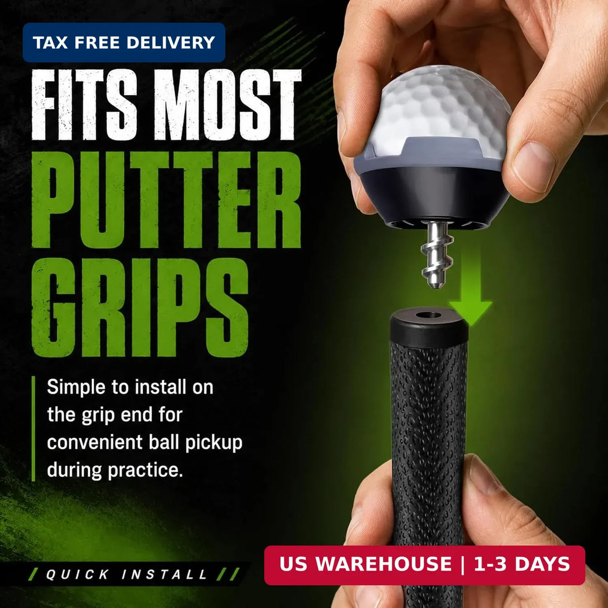 Golf Ball Picker Upper for Putter - 2 Pack 4-Claw Ball Retriever, Weather-Resistant