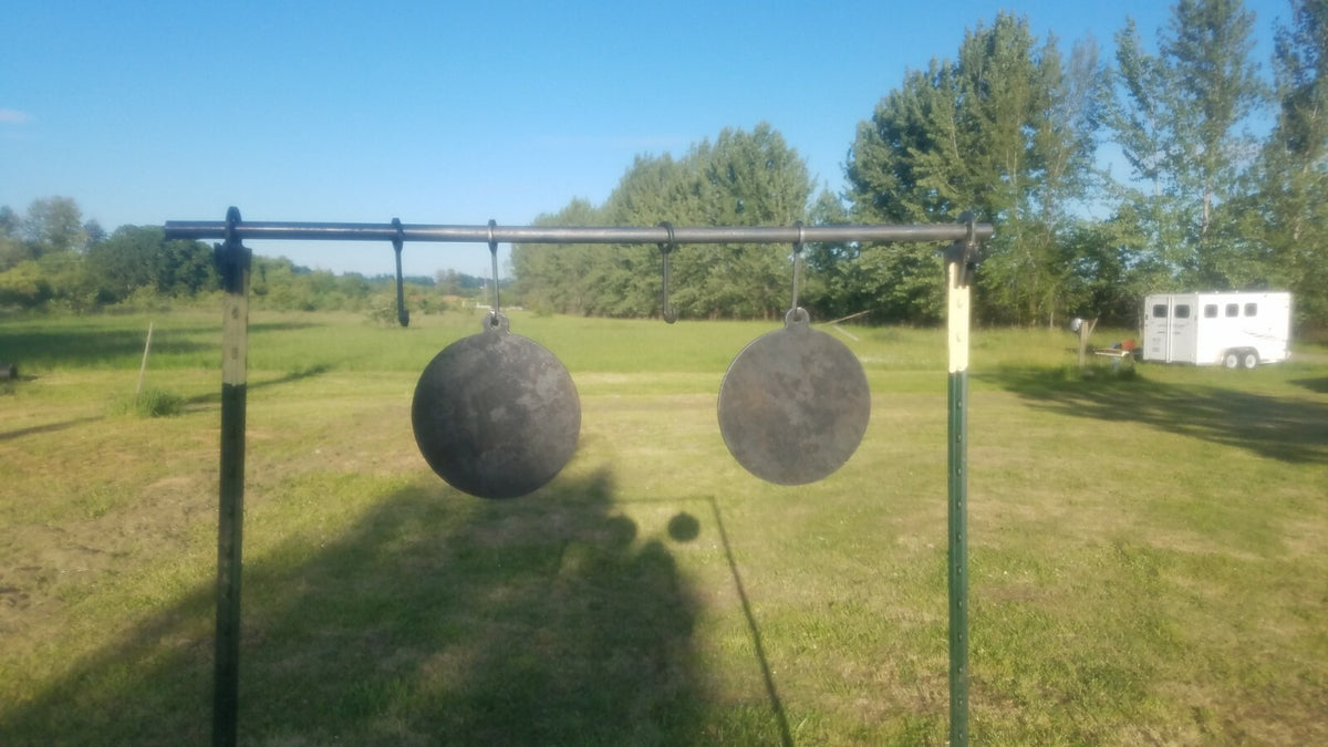 AR500 T post Conduit / Pipe Target Stand W/ Gong Hanger (1-single)