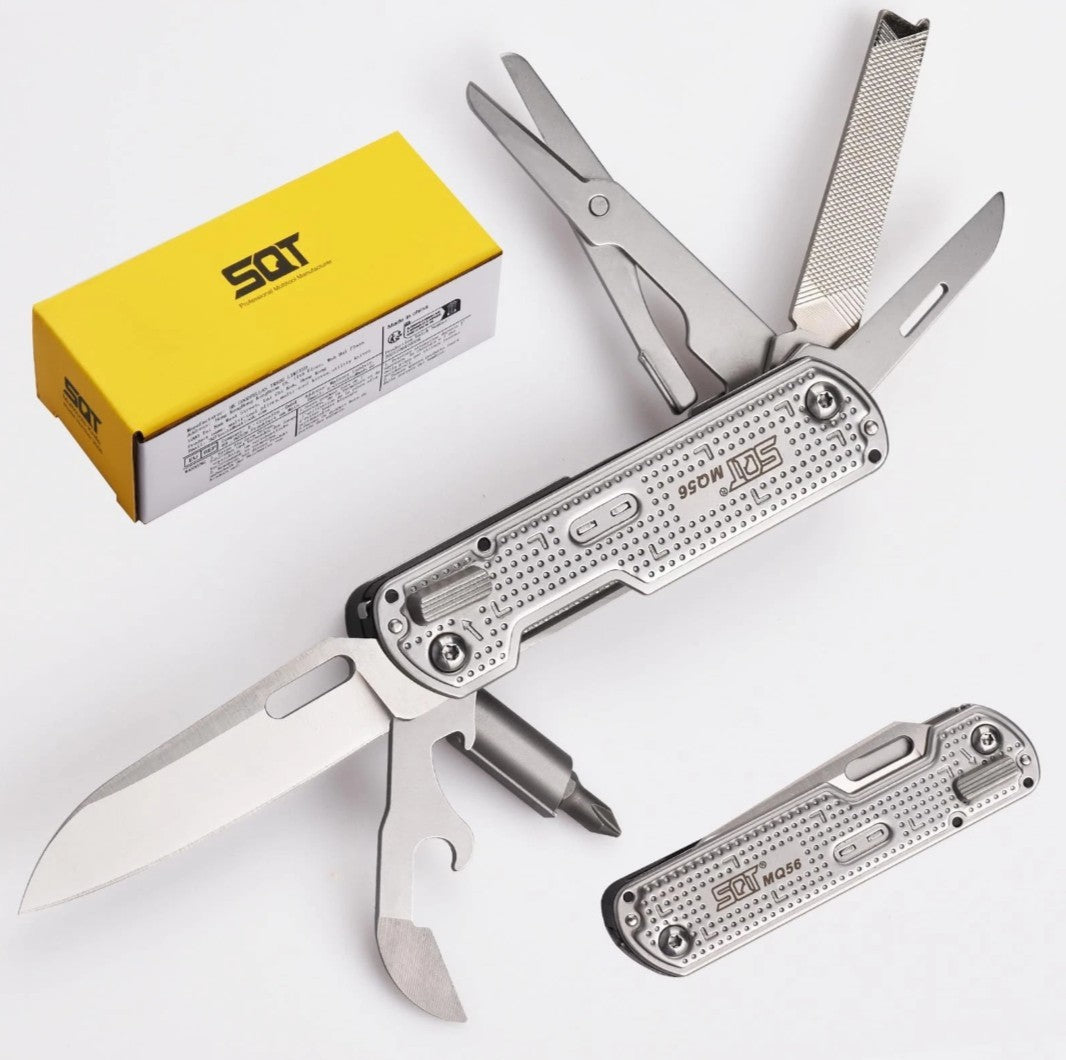 13-in-1 Multitool Knife with Glass Breaker and Safety Lock - Survival & Camping Gear