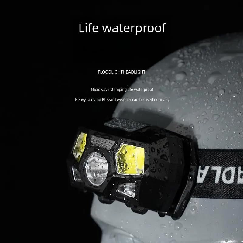 Tactical Helmet Light Flashlight 800 Lumens Hands-Free Waterproof Headlamp