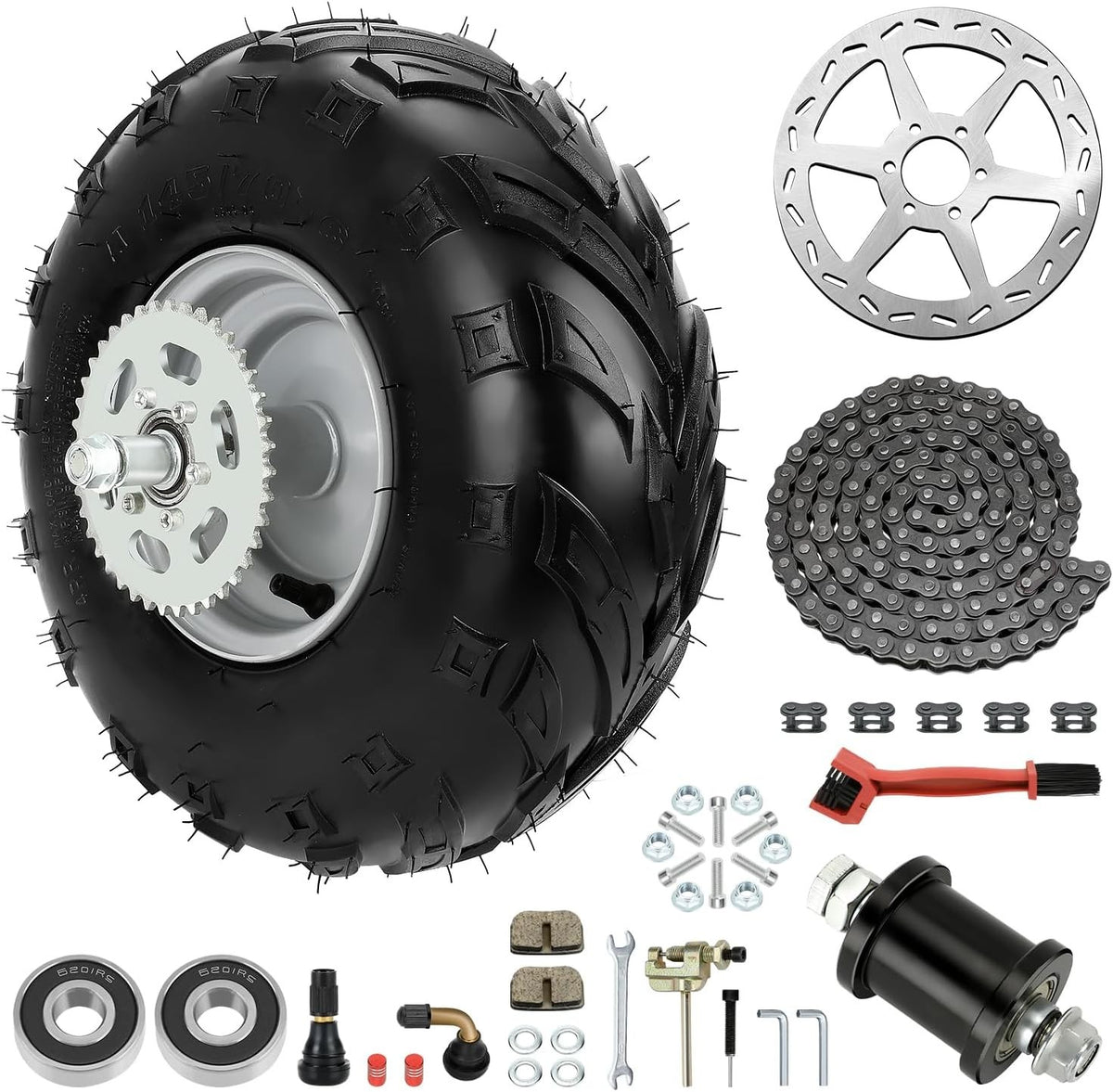 145/70-6 Rear Wheel with Sprocket for Mini Bike CT100U CC100X MBX10 80cc